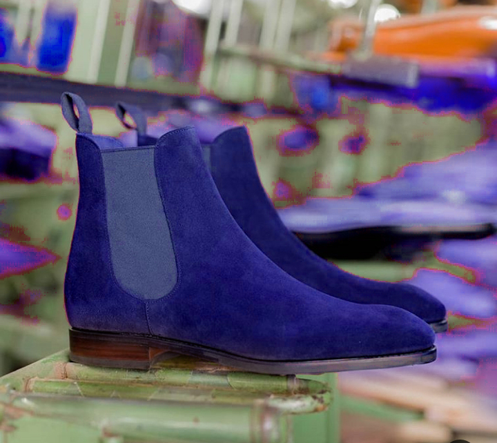 navy suede chelsea boots mens
