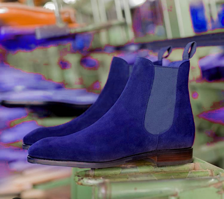 navy blue chelsea boot