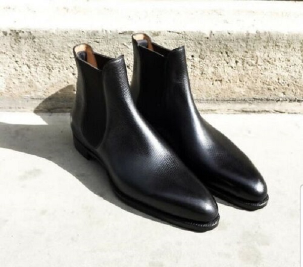 Handmade Men Black Leather Chelsea Boots Formal Boots For Men Office Wear Boot On Luulla